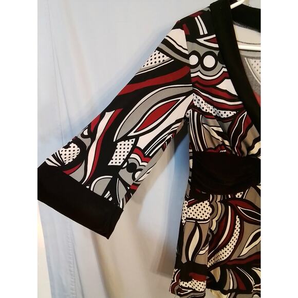 Heart Soul ; Multicolor blouse with black cummerbund and sliver clasp - Picture 6 of 8